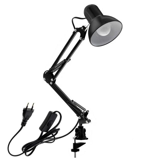 Flexible Led Desk Lamp Home Office Modern Table Lamp Metal Architect Adjustable Folding Reading Light Decorative Table Lamp Cute Study Lamps for Bedroom Décor Stevvex