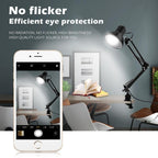 Flexible Led Desk Lamp Home Office Modern Table Lamp Metal Architect Adjustable Folding Reading Light Decorative Table Lamp Cute Study Lamps for Bedroom Décor Stevvex
