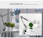 Flexible Led Desk Lamp Home Office Modern Table Lamp Metal Architect Adjustable Folding Reading Light Decorative Table Lamp Cute Study Lamps for Bedroom Décor Stevvex