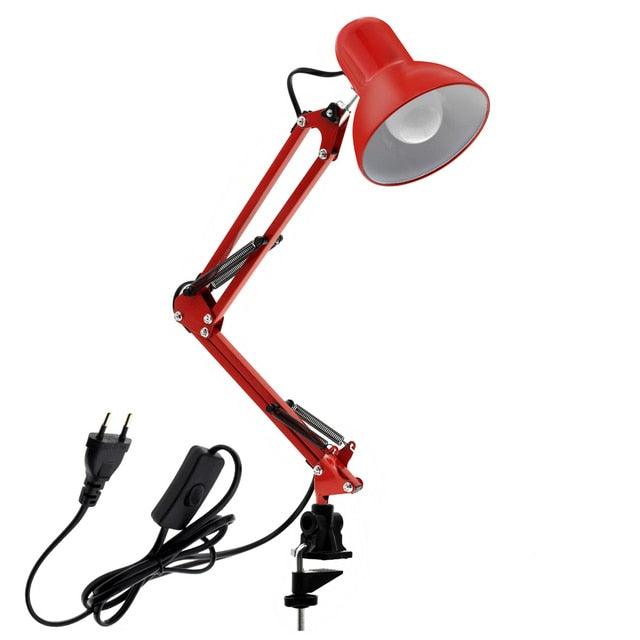 Flexible Led Desk Lamp Home Office Modern Table Lamp Metal Architect Adjustable Folding Reading Light Decorative Table Lamp Cute Study Lamps for Bedroom Décor Stevvex