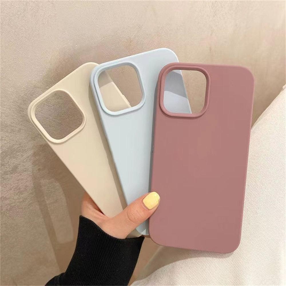 Flexible Silicone Bumper Cover Slim Fit Shockproof Protective Phone Case for iPhone Case For Iphone 11 12 13 14 Pro Max Iphone 13 12 Mini 14 Plus Full Cover Silicone Phone Cover Stevvex