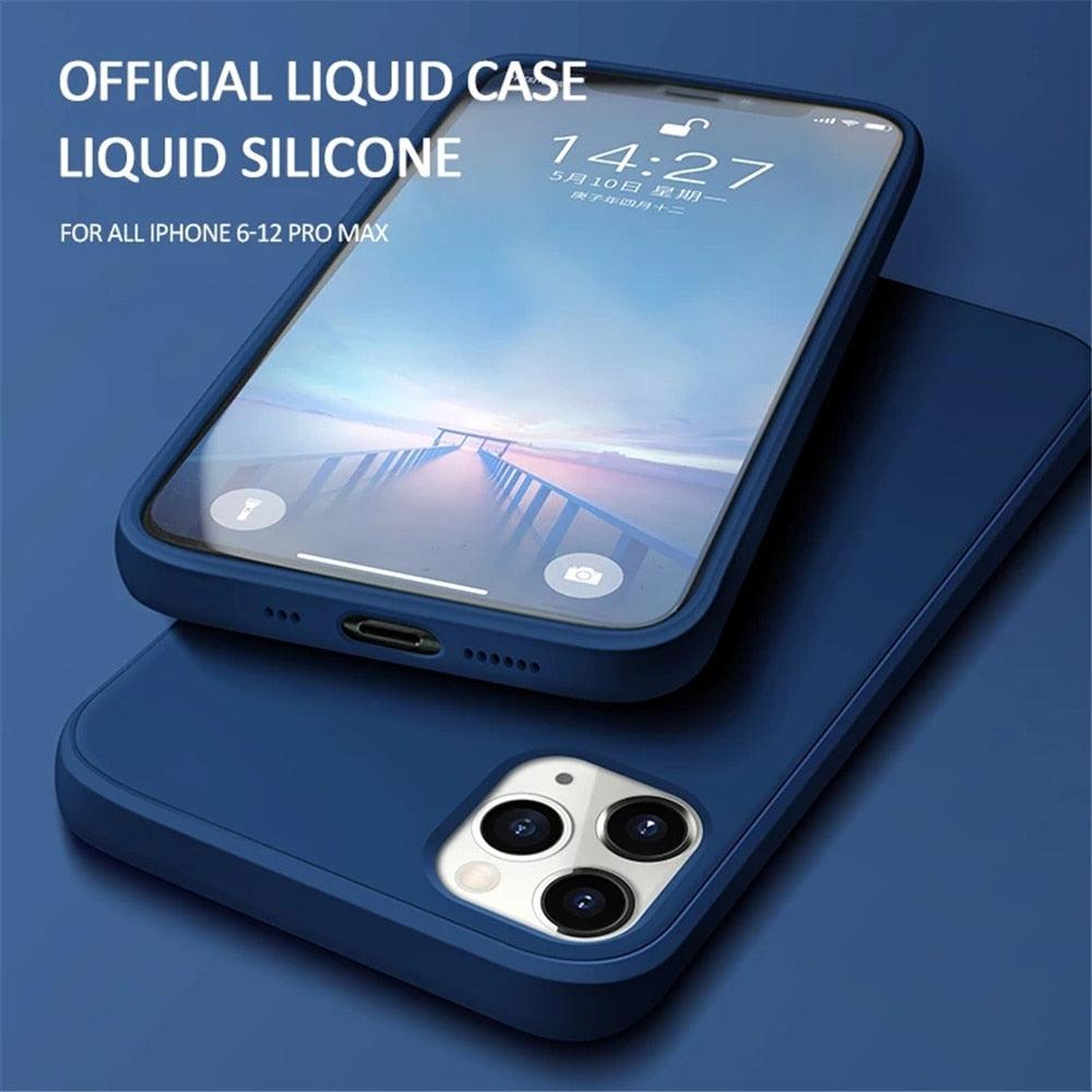 Flexible Silicone Bumper Cover Slim Fit Shockproof Protective Phone Case for iPhone Case For Iphone 11 12 13 14 Pro Max Iphone 13 12 Mini 14 Plus Full Cover Silicone Phone Cover Stevvex
