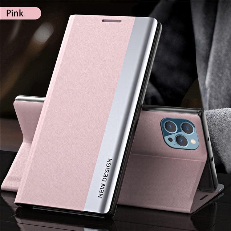Flip Case For iPhone 14 Pro Max 12 13 Mini Luxury Wallet Stand Elegant Cover Phone Magnetic Leather Protective Cover Luxury Red Shockproof Cover with Stand Flip Case Stevvex