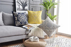 Floral Embroidered Throw Pillow Covers Cotton Pillowcase Sofa Couch For Home Decor Embroidery Throw Pillow Covers Square Cushion Case Modern Cushion Cover Square Pillowcase Decoration for Sofa Bed Chair Car 50x50cm Stevvex