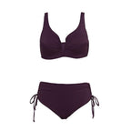 Floral High-Waist Bikini Sets Push Up Swimsuit Summer Two Pieces Swimwear Women Plus Size Two 2 Piece Bikini Sets Push Up Swimsuit Separates Tops Bottoms Swimwear Bathing Suit Women Plus Size Bathing Suits Stevvex