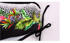 Floral High-Waist Bikini Sets Push Up Swimsuit Summer Two Pieces Swimwear Women Plus Size Two 2 Piece Bikini Sets Push Up Swimsuit Separates Tops Bottoms Swimwear Bathing Suit Women Plus Size Bathing Suits Stevvex