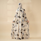 Floral Pattern Open Abaya | 2-Piece Set Lightweight Printed Open Abaya (MOA124)