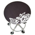Floral Printed Round Chair Cover Bar Stool Elastic Seat Cover Home Chair Slipcover Anti-dirty Case Removable Chair Protector Stretch Round Bar Stool Covers Washable Stool Cushion Slipcover Elastic Bar Chair Covers Stevvex