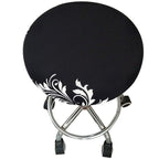Floral Printed Round Chair Cover Bar Stool Elastic Seat Cover Home Chair Slipcover Anti-dirty Case Removable Chair Protector Stretch Round Bar Stool Covers Washable Stool Cushion Slipcover Elastic Bar Chair Covers Stevvex