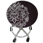 Floral Printed Round Chair Cover Bar Stool Elastic Seat Cover Home Chair Slipcover Anti-dirty Case Removable Chair Protector Stretch Round Bar Stool Covers Washable Stool Cushion Slipcover Elastic Bar Chair Covers Stevvex