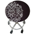 Floral Printed Round Chair Cover Bar Stool Elastic Seat Cover Home Chair Slipcover Anti-dirty Case Removable Chair Protector Stretch Round Bar Stool Covers Washable Stool Cushion Slipcover Elastic Bar Chair Covers Stevvex