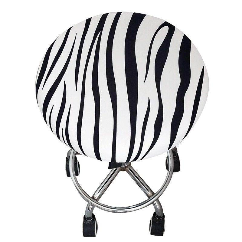Floral Printed Round Chair Cover Bar Stool Elastic Seat Cover Home Chair Slipcover Anti-dirty Case Removable Chair Protector Stretch Round Bar Stool Covers Washable Stool Cushion Slipcover Elastic Bar Chair Covers Stevvex