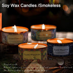 Floral Scented Smokeless Candle Tin Can Perfume Scented Candles for Home Relaxing Stress Relief Aromatherapy  Natural Soy Wax And Fragrance Handmade Scented Candle Natural Soy Wax Home Cristmas Decoration Stevvex
