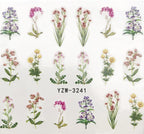 Flower Animal Designs Water Transfer Sticker Nail Art Decals Fashion Wraps Tips Manicure Tools Nail Watermark Decals iridescent Decoration Nail Self-Adhesive Decals Nail Stickers Water Transfer Fresh Nail Decals for Nail Art Stevvex