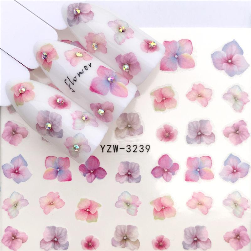 Flower Animal Designs Water Transfer Sticker Nail Art Decals Fashion Wraps Tips Manicure Tools Nail Watermark Decals iridescent Decoration Nail Self-Adhesive Decals Nail Stickers Water Transfer Fresh Nail Decals for Nail Art Stevvex