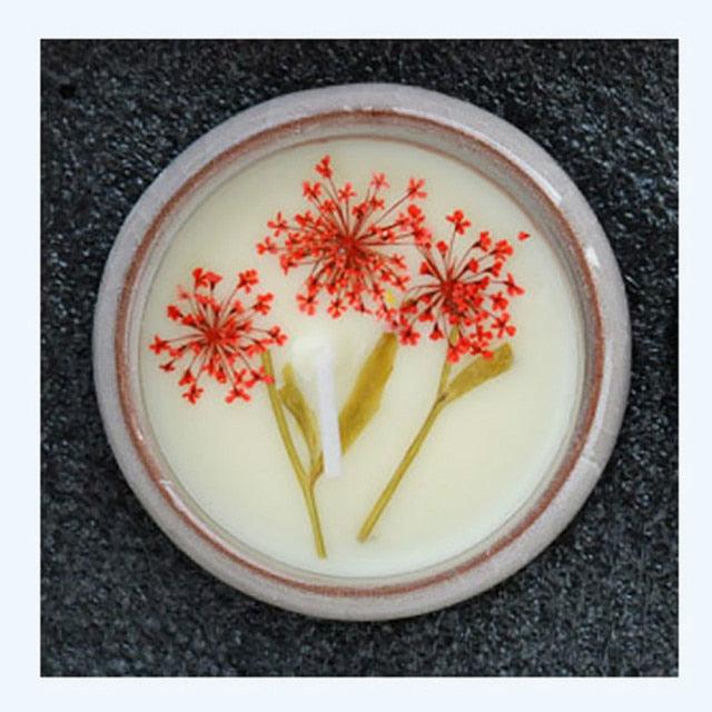 Flower Aromatherapy Candle Soy Wax Home Decorative Scented Candles  Portable Travel Jar Aromatherapy Candles Set Used for Stress Relief in Bath Yoga Sleep Ideal for Thanksgiving Christmas Birthday Wedding Party Home Decoration Aroma Candles Stevvex