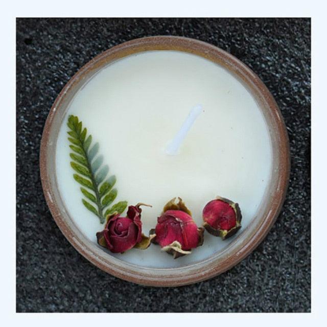 Flower Aromatherapy Candle Soy Wax Home Decorative Scented Candles  Portable Travel Jar Aromatherapy Candles Set Used for Stress Relief in Bath Yoga Sleep Ideal for Thanksgiving Christmas Birthday Wedding Party Home Decoration Aroma Candles Stevvex