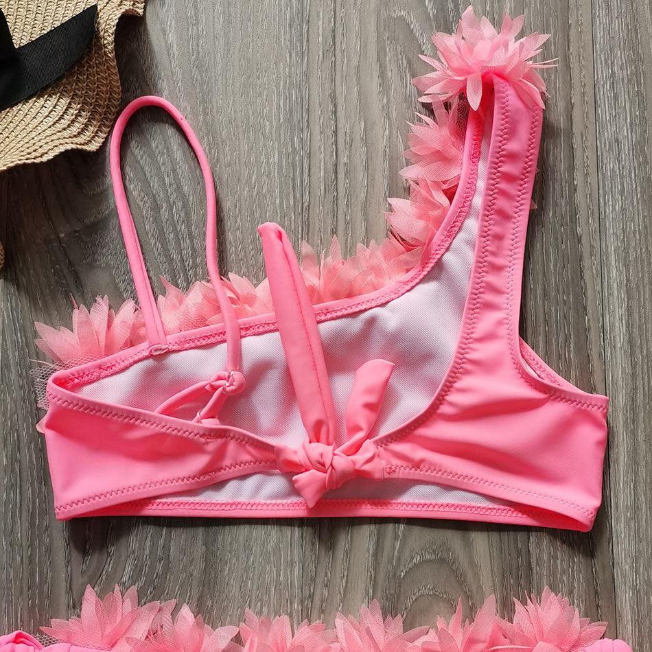 Flower Girl Swimsuit Ruffle Women Swimwear Kids Children Toddler Bikini Bathing Suit Beachwear Sets Kids Two Piece Children's Swimwear Toddler Girl Bikini Little Girls Cute Princess Pink Bathing Suit Summer Beachwear Stevvex