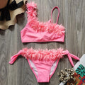 Flower Girl Swimsuit Ruffle Women Swimwear Kids Children Toddler Bikini Bathing Suit Beachwear Sets Kids Two Piece Children's Swimwear Toddler Girl Bikini Little Girls Cute Princess Pink Bathing Suit Summer Beachwear Stevvex