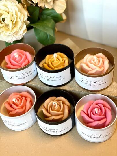 Flower in a Jar Candle – Handcrafted Soy Wax Scented Candle Gift Lootquake LLC