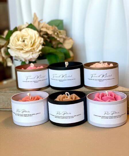 Flower in a Jar Candle – Handcrafted Soy Wax Scented Candle Gift Lootquake LLC