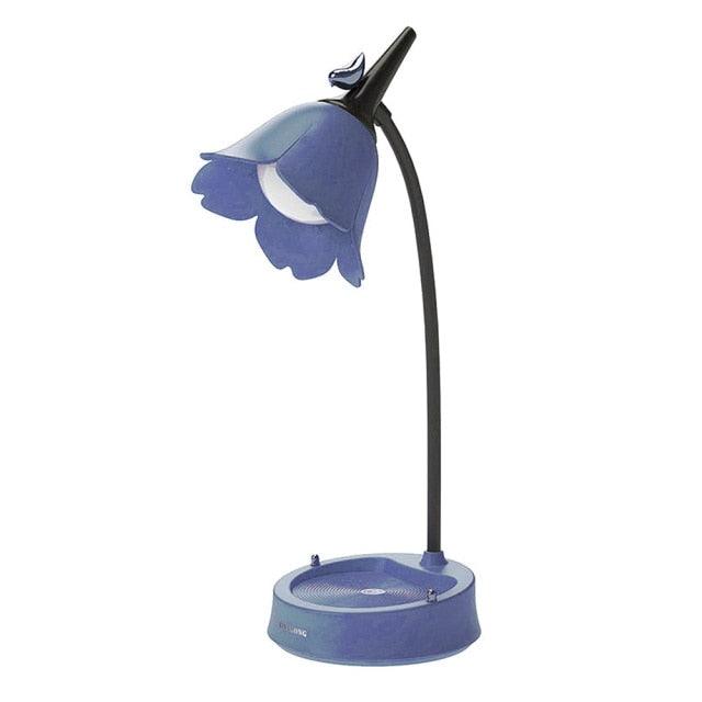 Flower LED Desk Lamp Student Bedroom Night Lamp Lighting Touch Reading Bedside Lamp Eye Protection Night Lights Table Lamp Light Cute Study Lamps for Bedroom Décor Stevvex