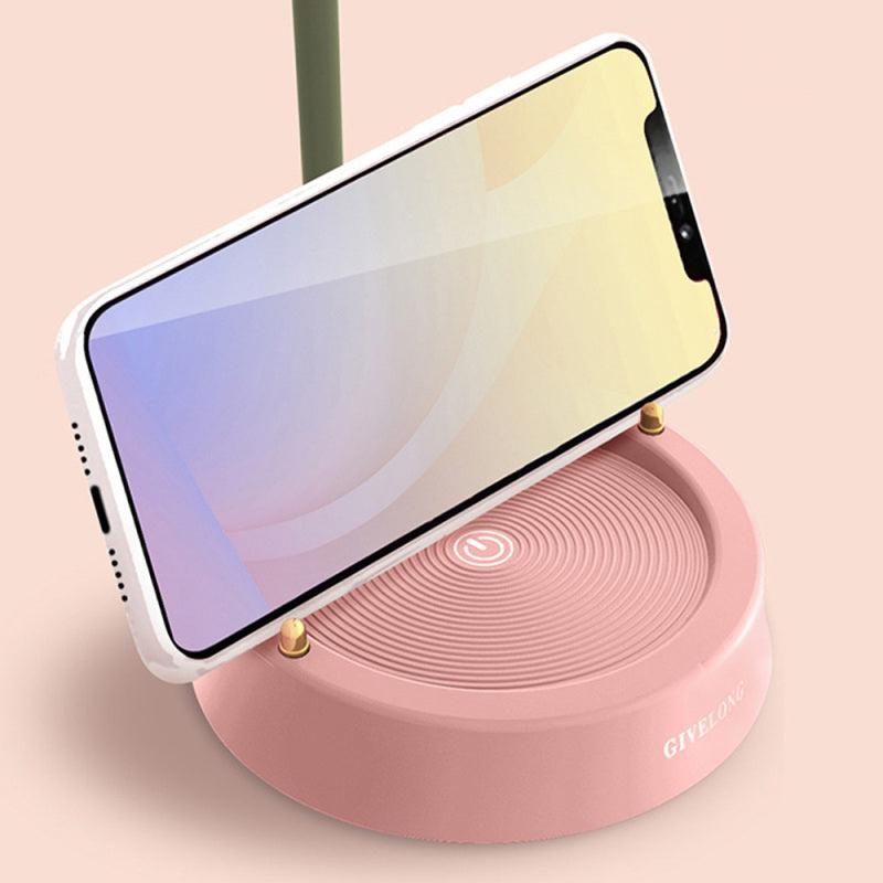 Flower LED Desk Lamp Student Bedroom Night Lamp Lighting Touch Reading Bedside Lamp Eye Protection Night Lights Table Lamp Light Cute Study Lamps for Bedroom Décor Stevvex