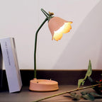 Flower LED Desk Lamp Student Bedroom Night Lamp Lighting Touch Reading Bedside Lamp Eye Protection Night Lights Table Lamp Light Cute Study Lamps for Bedroom Décor Stevvex