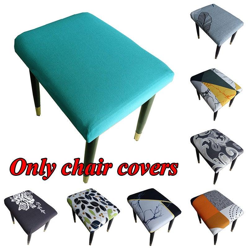 Flower Printed Seat Protector Square Stool Chair Cover Removable Dustproof Elastic Stool Covers For Bedroom Kitchen Square Stool Stool Covers Breathable Chair Seat Slipcover Barstool Cover for Rectangle Stools Stevvex