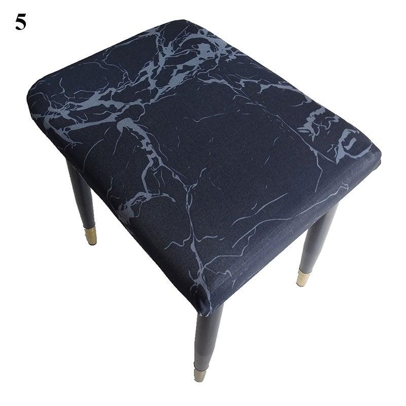 Flower Printed Seat Protector Square Stool Chair Cover Removable Dustproof Elastic Stool Covers For Bedroom Kitchen Square Stool Stool Covers Breathable Chair Seat Slipcover Barstool Cover for Rectangle Stools Stevvex