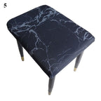Flower Printed Seat Protector Square Stool Chair Cover Removable Dustproof Elastic Stool Covers For Bedroom Kitchen Square Stool Stool Covers Breathable Chair Seat Slipcover Barstool Cover for Rectangle Stools Stevvex