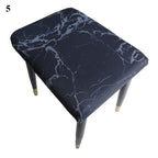 Flower Printed Seat Protector Square Stool Chair Cover Removable Dustproof Elastic Stool Covers For Bedroom Kitchen Square Stool Stool Covers Breathable Chair Seat Slipcover Barstool Cover for Rectangle Stools Stevvex