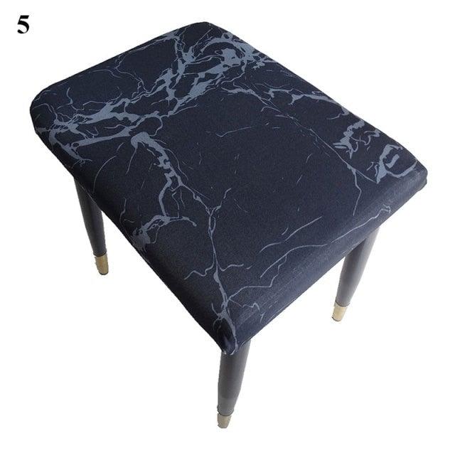 Flower Printed Seat Protector Square Stool Chair Cover Removable Dustproof Elastic Stool Covers For Bedroom Kitchen Square Stool Stool Covers Breathable Chair Seat Slipcover Barstool Cover for Rectangle Stools Stevvex