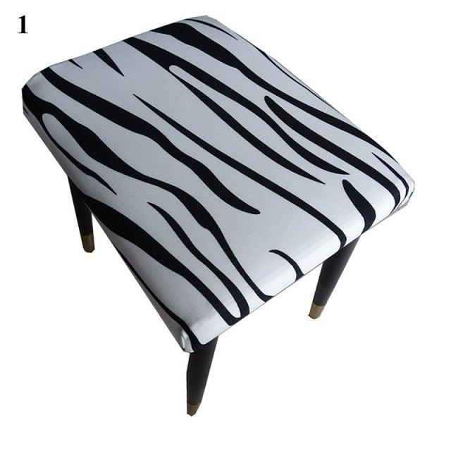 Flower Printed Seat Protector Square Stool Chair Cover Removable Dustproof Elastic Stool Covers For Bedroom Kitchen Square Stool Stool Covers Breathable Chair Seat Slipcover Barstool Cover for Rectangle Stools Stevvex