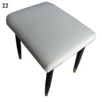 Flower Printed Seat Protector Square Stool Chair Cover Removable Dustproof Elastic Stool Covers For Bedroom Kitchen Square Stool Stool Covers Breathable Chair Seat Slipcover Barstool Cover for Rectangle Stools Stevvex