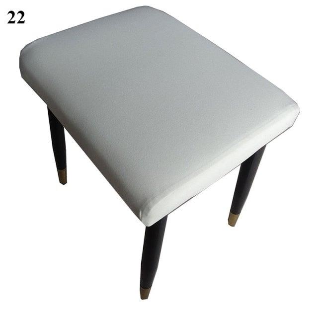 Flower Printed Seat Protector Square Stool Chair Cover Removable Dustproof Elastic Stool Covers For Bedroom Kitchen Square Stool Stool Covers Breathable Chair Seat Slipcover Barstool Cover for Rectangle Stools Stevvex