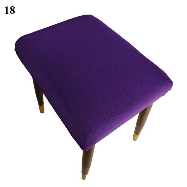 Flower Printed Seat Protector Square Stool Chair Cover Removable Dustproof Elastic Stool Covers For Bedroom Kitchen Square Stool Stool Covers Breathable Chair Seat Slipcover Barstool Cover for Rectangle Stools Stevvex