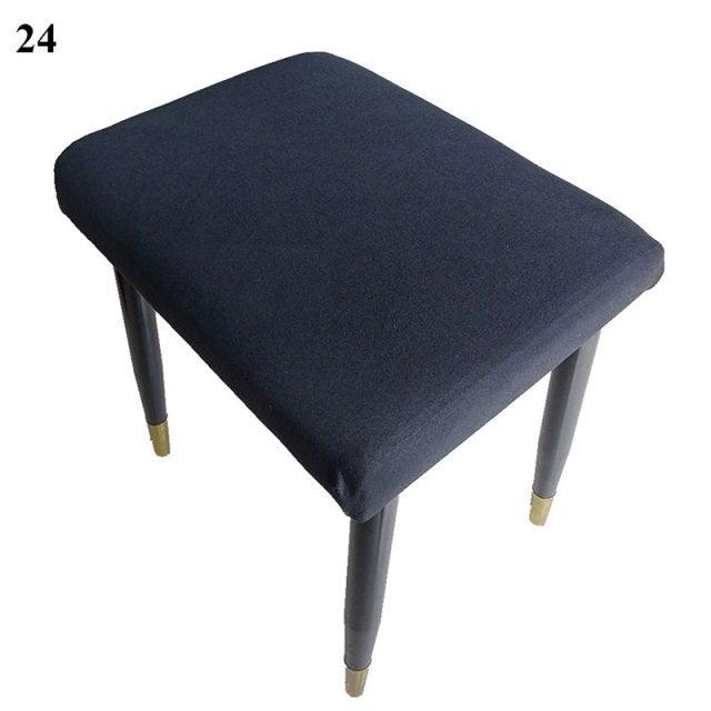 Flower Printed Seat Protector Square Stool Chair Cover Removable Dustproof Elastic Stool Covers For Bedroom Kitchen Square Stool Stool Covers Breathable Chair Seat Slipcover Barstool Cover for Rectangle Stools Stevvex