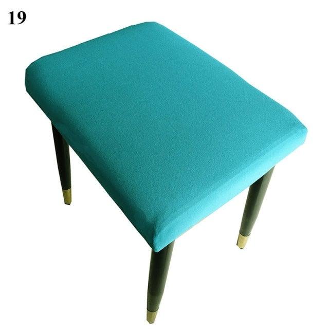 Flower Printed Seat Protector Square Stool Chair Cover Removable Dustproof Elastic Stool Covers For Bedroom Kitchen Square Stool Stool Covers Breathable Chair Seat Slipcover Barstool Cover for Rectangle Stools Stevvex