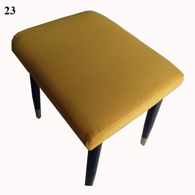 Flower Printed Seat Protector Square Stool Chair Cover Removable Dustproof Elastic Stool Covers For Bedroom Kitchen Square Stool Stool Covers Breathable Chair Seat Slipcover Barstool Cover for Rectangle Stools Stevvex