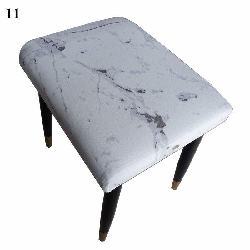 Flower Printed Seat Protector Square Stool Chair Cover Removable Dustproof Elastic Stool Covers For Bedroom Kitchen Square Stool Stool Covers Breathable Chair Seat Slipcover Barstool Cover for Rectangle Stools Stevvex