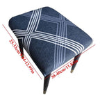 Flower Printed Seat Protector Square Stool Chair Cover Removable Dustproof Elastic Stool Covers For Bedroom Kitchen Square Stool Stool Covers Breathable Chair Seat Slipcover Barstool Cover for Rectangle Stools Stevvex