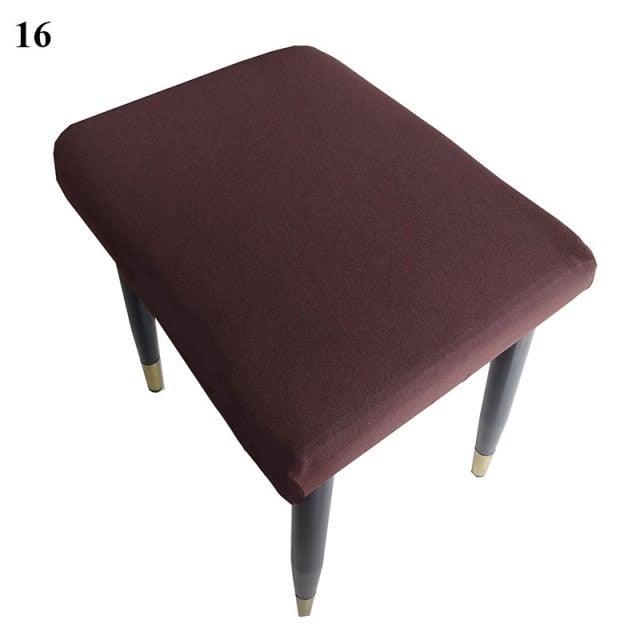 Flower Printed Seat Protector Square Stool Chair Cover Removable Dustproof Elastic Stool Covers For Bedroom Kitchen Square Stool Stool Covers Breathable Chair Seat Slipcover Barstool Cover for Rectangle Stools Stevvex