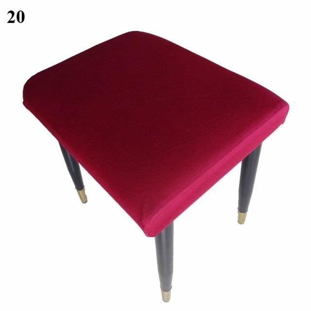 Flower Printed Seat Protector Square Stool Chair Cover Removable Dustproof Elastic Stool Covers For Bedroom Kitchen Square Stool Stool Covers Breathable Chair Seat Slipcover Barstool Cover for Rectangle Stools Stevvex