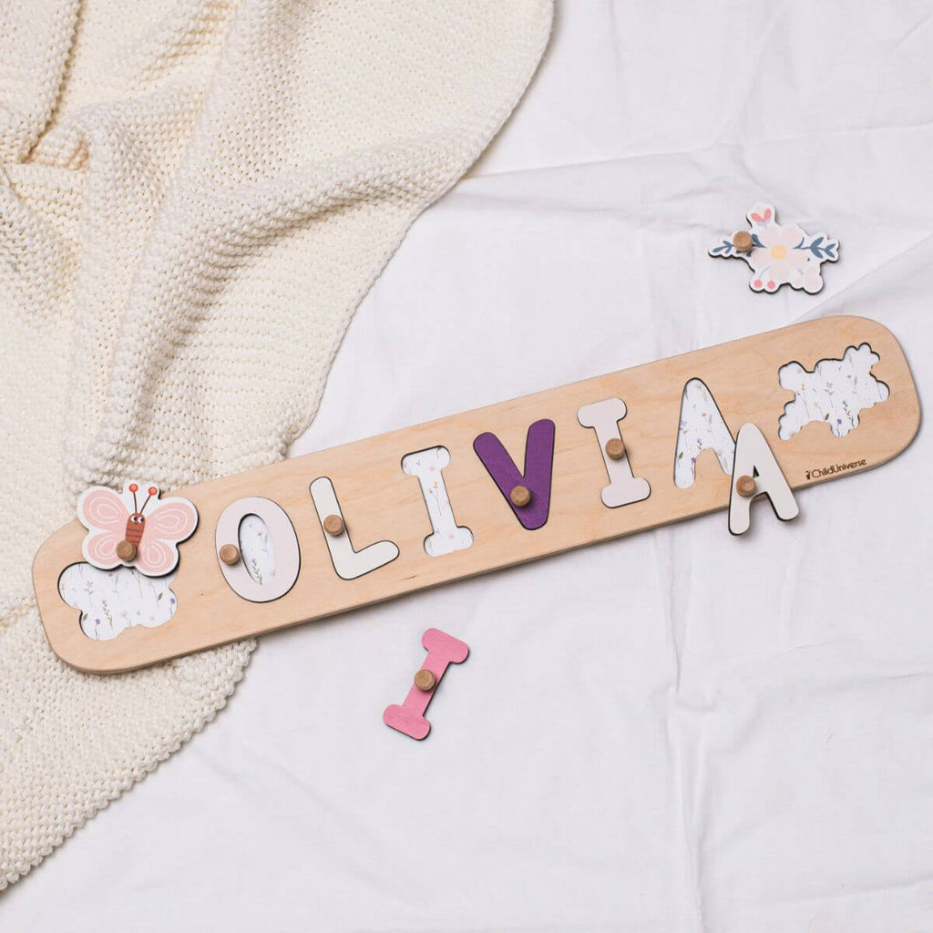 Personalized Name Puzzle with Butterfly - SJB-DIAMOND ELITES