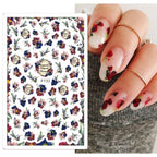 Flowers Leaves Line 3D Nail Stickers Autumn Winter Fall Leaf Design Transfer Sliders Abstract Waves Nail Art Decals Manicures  Decal Self-Adhesive 3D Wave Design Decoration for Women Girls Tape Nail Art Stickers Decal Decoration Stevvex