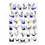 Flowers Leaves Line 3D Nail Stickers Autumn Winter Fall Leaf Design Transfer Sliders Abstract Waves Nail Art Decals Manicures  Decal Self-Adhesive 3D Wave Design Decoration for Women Girls Tape Nail Art Stickers Decal Decoration Stevvex
