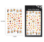 Flowers Leaves Line 3D Nail Stickers Autumn Winter Fall Leaf Design Transfer Sliders Abstract Waves Nail Art Decals Manicures  Decal Self-Adhesive 3D Wave Design Decoration for Women Girls Tape Nail Art Stickers Decal Decoration Stevvex