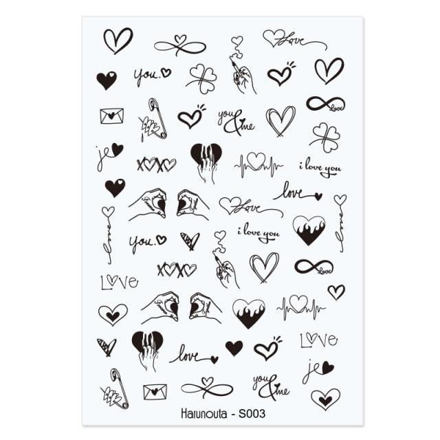 Flowers Leaves Line 3D Nail Stickers Autumn Winter Fall Leaf Design Transfer Sliders Abstract Waves Nail Art Decals Manicures  Decal Self-Adhesive 3D Wave Design Decoration for Women Girls Tape Nail Art Stickers Decal Decoration Stevvex