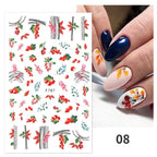 Flowers Leaves Line 3D Nail Stickers Autumn Winter Fall Leaf Design Transfer Sliders Abstract Waves Nail Art Decals Manicures  Decal Self-Adhesive 3D Wave Design Decoration for Women Girls Tape Nail Art Stickers Decal Decoration Stevvex